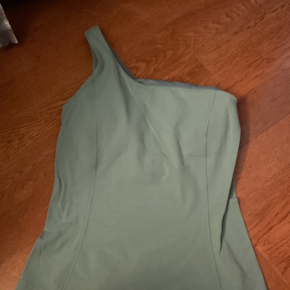 lululemon athletica One Shoulder Dress in Sage Green